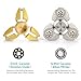 Dacra For UFO Tri-Spinner Silver Fidget Time Killer Focus ADHD EDC Toy With Beautiful Look and Great for Deep Thought & Anxiety Relief, Smaller Friction and Stable Bearing