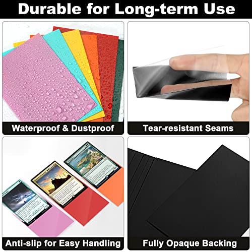 Black MTG Card Sleeves 200 Pack, Standard Card Sleeves Sturdy MTG