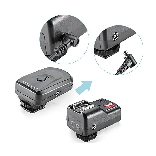 Neewer 16 Kanal Wireless FM Speedlite Funkauslöser mit 2,5 mm PC Empfänger für Speedlite Einheiten mit Blitzschuh – Bild 6