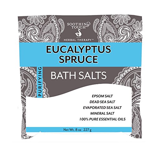 Soothing Touch Spruce Bath Salts Pouch, Eucalyptus, 8 Ounce