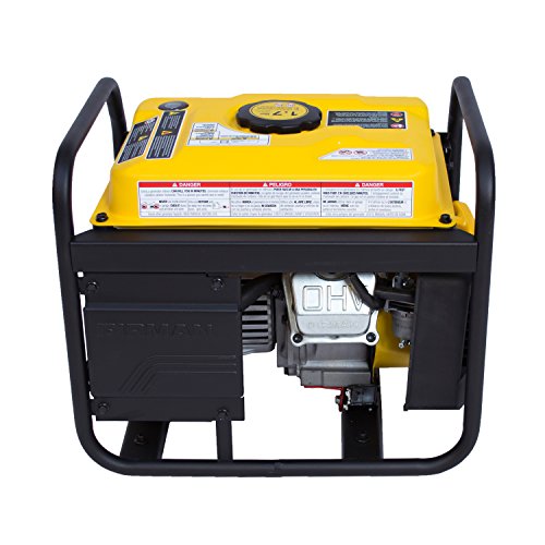 Firman P01201 1500/1200 Watt Recoil Start Gas Portable Generator cETL and CARB Certified, Black