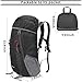 G4Free Lightweight Packable Hiking Backpack 35L Travel Camping Daypack Foldable(Black)