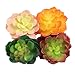 Greatflower Pack of 4 Single Artificial Succulent in different colors 4