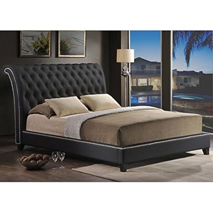 Amazon.com: Baxton Studio Jazmin Tufted Modern Bed with 