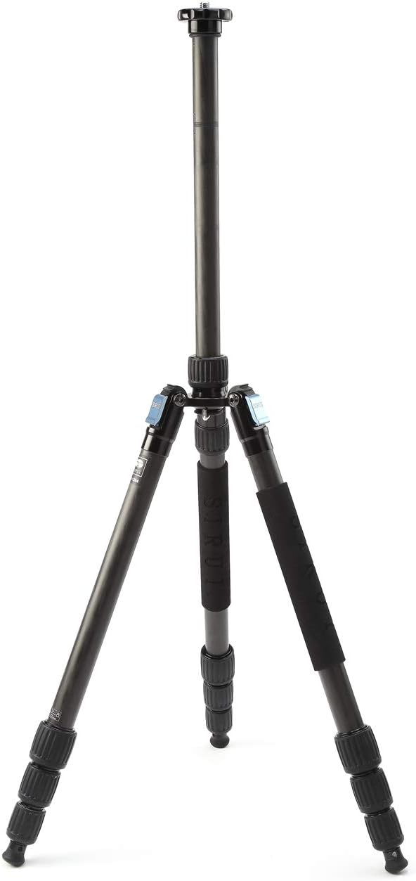 Sirui W-1204 4-Section Waterproof Carbon Fiber Tripod, 33.1lbs Capacity, 65" Maximum Height, Gray (6913) : Camera & Photo