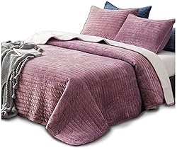 KASENTEX Plush Poly Velvet Lavish Design Quilt Set