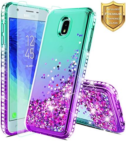 Case For Samsung Galaxy J3 2018,J3V J3 V 3rd Gen,J3 Orbit Case,Express Prime 3,J3 Star,J3 Achieve,Amp Prime 3 Case W/Soft Film Protector,Dual Layer Cover Rugged Cases - Red