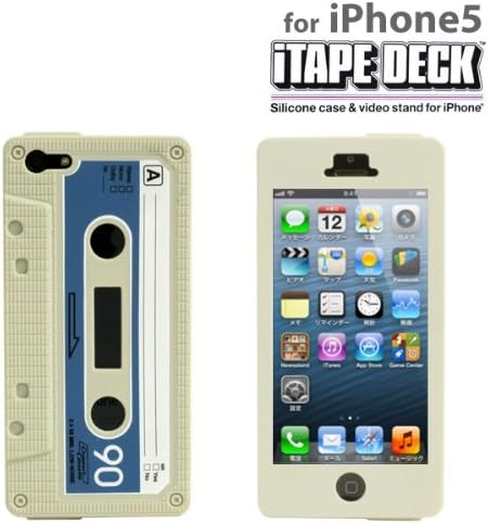 iTape Deck Cassette Silicone iPhone 5 Case (White x Blue)