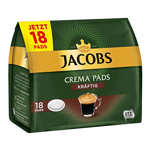 JACOBS Pads Crema kräftig 90 Getränke - 5x18 Kaffeepads Senseo kompatibel – Bild 4