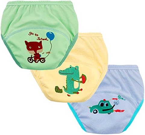 Enfants Chéris Set of 3 Toddler Boys Girls Reusable Toilet Training Pants Cotton Nappy Underwear