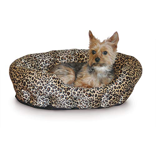 leopard dog bed