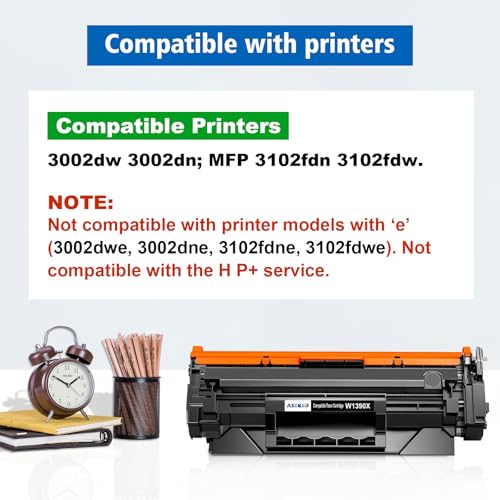139X W1390X ( 139A W1390A ) Toner Cartridge [with Chip] High Yield 4000 Pages Compatible for HP LaserJet Pro 3002dw 3002dn LaserJet Pro MFP 3102fdn 3102fdw Printers