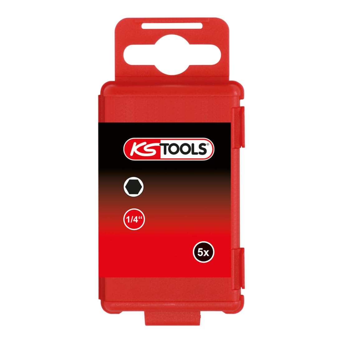KS Tools 911.7761 75mm 4mm 1/4-inch Classic Bit Hex (5 Pieces)