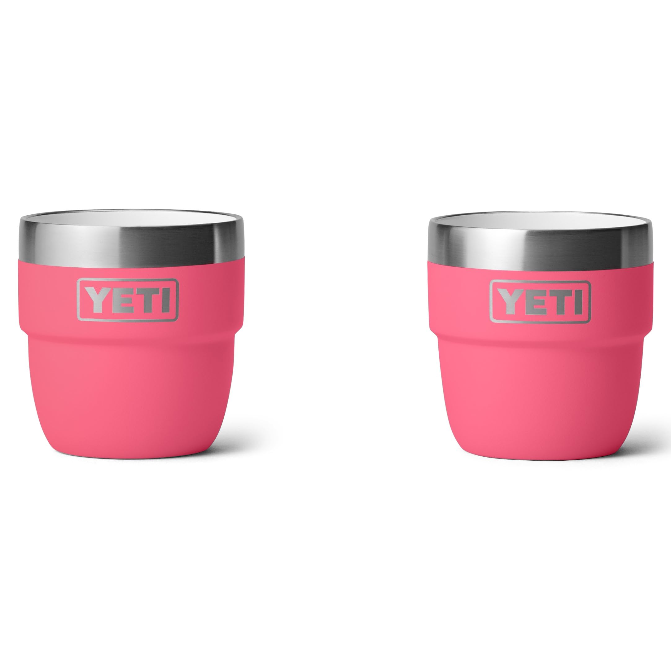 YETI Rambler Espresso Cup, Vacuum Insulated Stainless Steel Stackable Cup, Tropical Pink, 2 Pack 4 oz (118 ml)