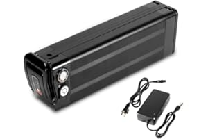 YS YOSE POWER 48V 15AH Lithium Ebike Battery Seat Tube 250W 350W 500W 750W 1000W Bicycle Electric Bike Battery with Charger 2Pins Discharge Port 30A BMS Silverfish E Bike Batteries