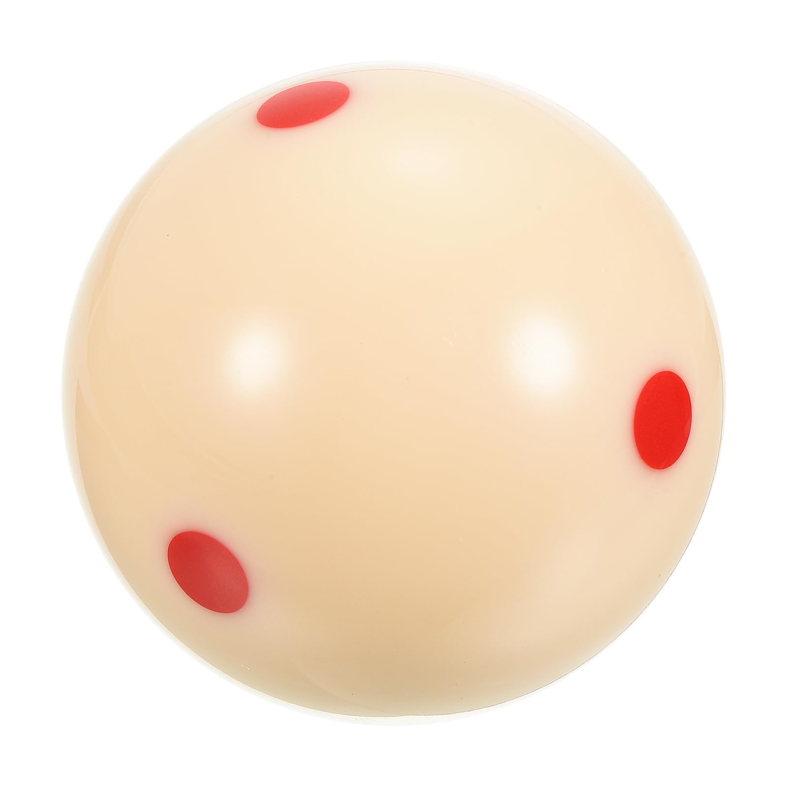 M METERXITY Pool-Billiard Cue Ball - Large Training Pool Ball, Red 6 Dots, Apply to Billiard Room/Game Room (2-1/4 Inch 57.2mm, Beige)