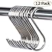 12 Pack Stainless Steel Heavy Duty(Bearing weigh 22LB) S Shaped Hanging Hooks 2.8