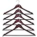 FloridaBrands Wooden Dress Hangers, Mahogany Wood Suit Clothes Hangers with High Grade Extra Smooth Finish & Chrome Hook to Organize Your Wardrobe - (Pack of 16)