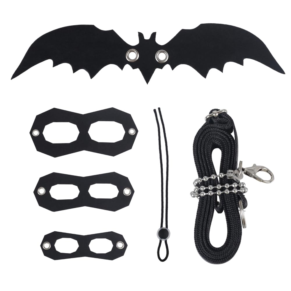 Small Animal Walking Harness, 3 Pcs Soft Leather Hamster Leash Harness with Adjustable Buckle for Small Animals Up to 9.0’ Chest Circumference