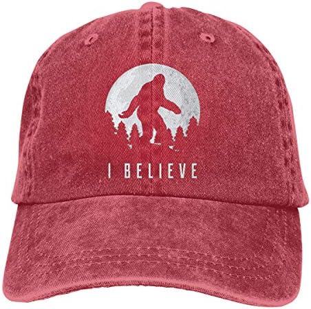 Colorful Bigfoot Sasquatch Believe Dad Hat Adjustable Denim Hat Classic Baseball Cap