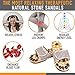 Acupressure Massage Slippers with Earth Stone, Therapeutic Reflexology Sandals for Foot Acupoint Massage Shiatsu Arch Pain Relief, Fit 10 Men / 11.5 Women Feet Size