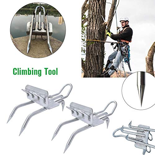 sweet dream Climbing Spikes for Tree Work, Tree Climbing Tool Pole Spike Stainless Steel - for Hunting Observation, Picking Fruit, Coconut, Simple to Use charmingly
