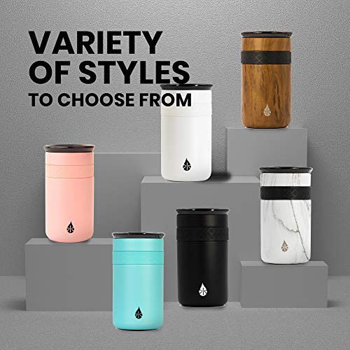 Elemental 12 oz Artisan Tumbler, Triple Wall Vacuum Insulated with Ceramic Lid, Reusable 18/8