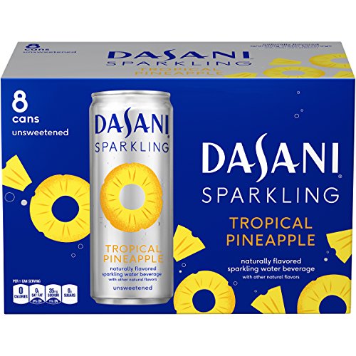 Dasani Sparkling Drinking Water, Tropical Pineapple, 8 Count - Thumbnail 2