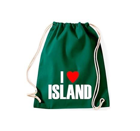 Unbekannt Cooler WM Länder Turnbeutel/I LOVE ISLAND/Viele Farben