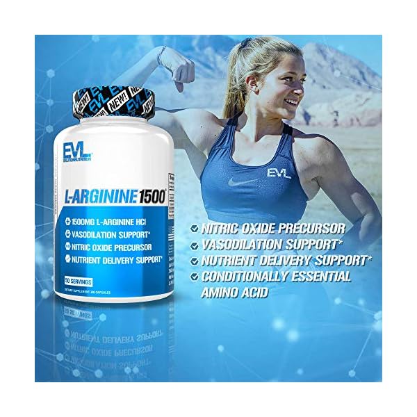 Evlution-Nutrition-L-Arginine-1500-mg-Ultra-Pure-Nitric-Oxide-Supplement-Muscle-Growth-and-Vascularity-Energy-Stamina-Powerful-NO-Booster-Essential-Amino-Acids-100-Capsules Evlution Nutrition L-Arginine 1500 mg, Ultra-Pure Nitric Oxide Supplement, Muscle Growth and Vascularity, Energy…