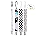 YOHOOLYO Baby Pacifier Clips BRIGHT 4 Packs Baby Boys Pacifier Clips Baby Pacifier Holders Clips (4 PACK) (grey)