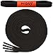 Miscly 3 Pairs Flat Waxed Cotton Boot Laces Shoelaces 1/4″ Wide (54″, Black)