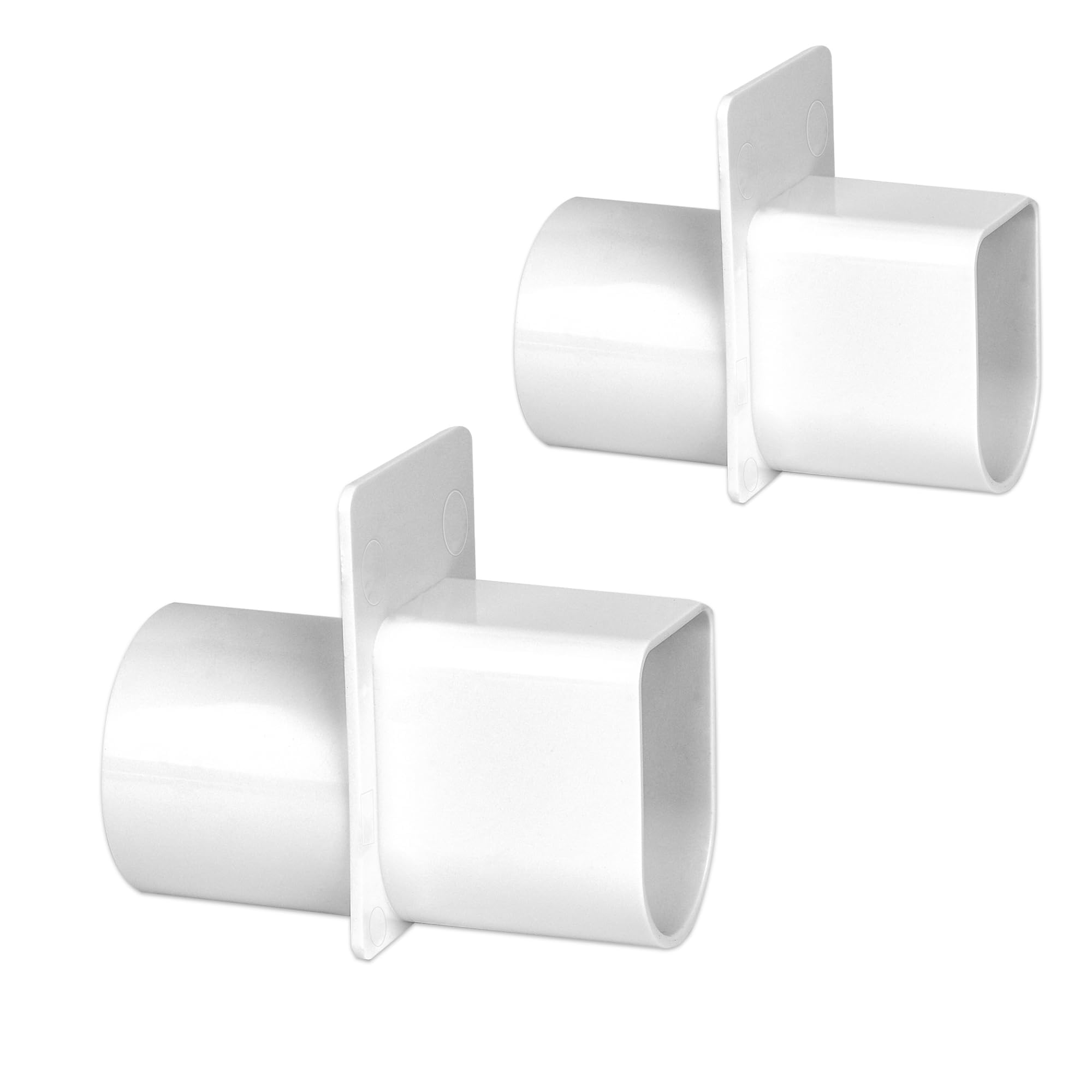 Photo 1 of (2 Pcs) Deck Drain Adapter, fit for Stegmeier Channel Drain, Frontier Deck Drain, Deck Drain, fit 1 1/2" Schedule 40 Pipe, White, Pool Deck Drain Plug, Pool Drain Channel Adapter