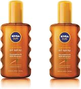 Nivea Carotene Sun Deep Tanning Oil Spray NO SPF 200ml Pack of 2 Golden Tan view 1
