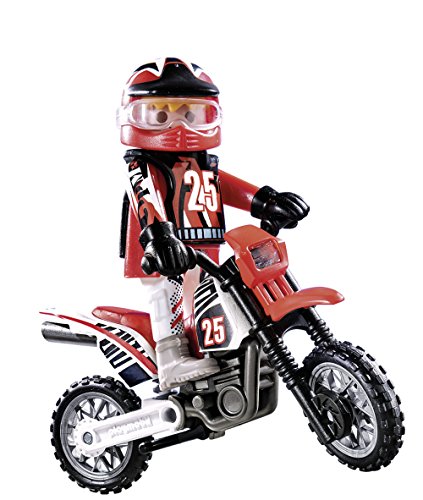 Playmobil Motocross Rider 9357 special plus Item City Action Set Driver Figur with Bike
