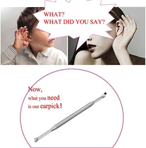 ekugo(TM)Double-ended Stainless Steel Earpick Wax Curette Wax Removal Ear Cleaner Ear Remover