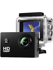 Action Camera ,Amuoc Waterproof 30m Sport Camera Full HD 1080P 2.0 Inch LCD Display 120 Degree Wide Angle Lens Sport Recorder Car Camera with Outdoor Accessories (Black)