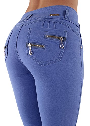 Women's Plus Size, Butt Lifting, Destroyed, Ripped, Mid Waist, Skinny Jeans in Light Blue Size 14