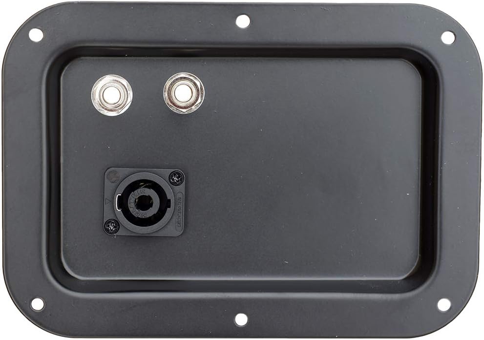 2-5x7 Steel Pro Audio Speaker Jack Plate, 2-1/4", 1 NL4 Neutrik Speakon Wired: Home Audio & Theater