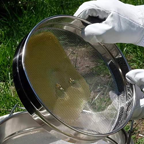 Stainless Steel Honey Strainer Double Sieve Mesh Fliter Beekeeping