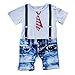 TIAOBU US Baby Boy Short Sleeve Gentlemen Romper Bodysuit
