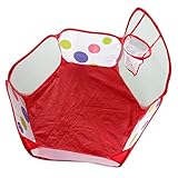 Diameter 90cm Pop up Hexagon Polka Dot Kids Toddlers Ball Play Pool Tent Carry Tote Toys (Whithout Ball)
