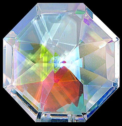 Hanging Crystals Pretty Octagon Shaped Window Rainbow Suncatcher - Great Stocking Filler/New Baby/Moving House Gift