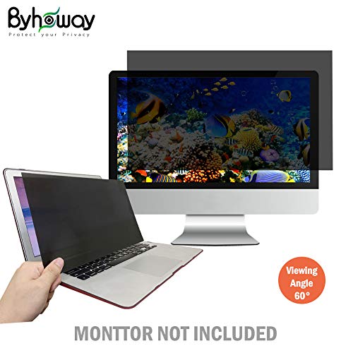 Byhoway 18.5 inch Laptop Privacy Screen Protector Computer Widescreen Monitor Privacy Filter w/Anti-Glare/Scratch/Fingerprint/Radiation, Black(16:13)