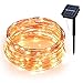 Ihomy Solar Powered String Lights, 33ft 100 LEDs Waterproof Fairy Lights, Outdoor/Indoor Starry Copper Wire Lights, Decoration Lights for Gardens, Home, Wedding, Party, Christmas