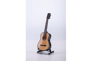 Alano Classic Wooden Guitar Model Mini Musical Instrument with Stand Decorative Gift (G-10-S)