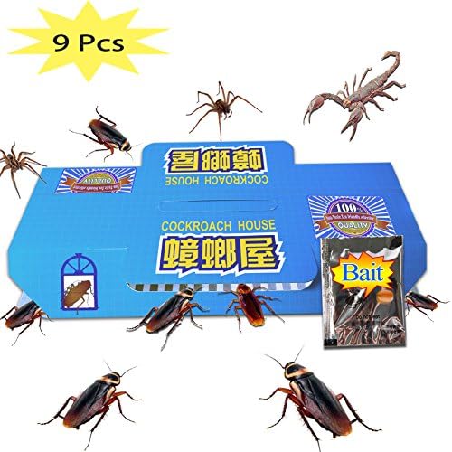 Green Secure 9 Packs Effective Cockroach Trap Killer Sticky And Quickly Captured Roach And Other Pest,Including Non-Toxic Bait 9 Packs, Ship from U.S Warehouse