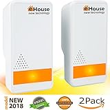 Ultrasonic Pest Repeller - (2 Pack) Electronic Plug in Best Repellent - Pest Control - Get Rid Of - Rodents Squirrels Mice Rats Insects - Roaches Spiders Fleas Bed Bugs Flies Ants Mosquitos Fruit Fly