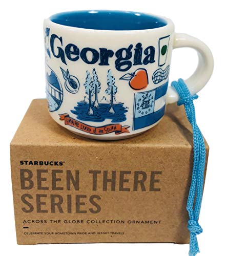 Georgia Starbucks Been There Collection Ceramic Coffee Demitasse Ornament 2 oz