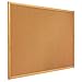 Quartet Cork Board, Bulletin Board, 3' x 2' Corkboard, Oak Finish Frame (303)